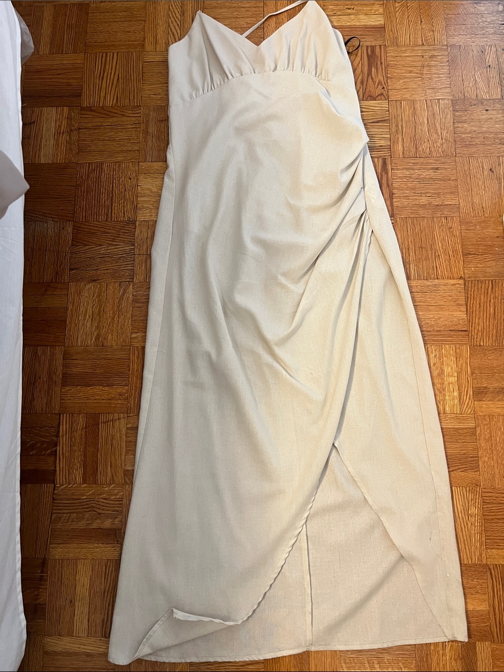 Women's Cream Wrap Maxi Skirt